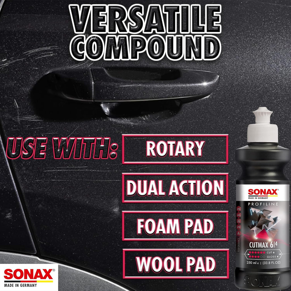 SONAX PROFILINE CUTMAX (250 ML) PASTA DE LIJADO ALTAMENTE ABRASIVA, ELIMINA RAYAS - Imagen 5 SONAX APEXCORSE