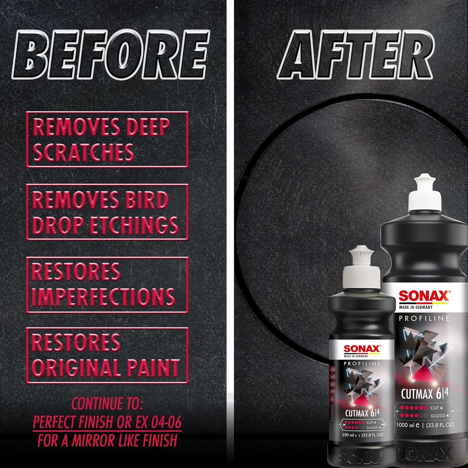 SONAX PROFILINE CUTMAX (250 ML) PASTA DE LIJADO ALTAMENTE ABRASIVA, ELIMINA RAYAS - Imagen 6 SONAX APEXCORSE