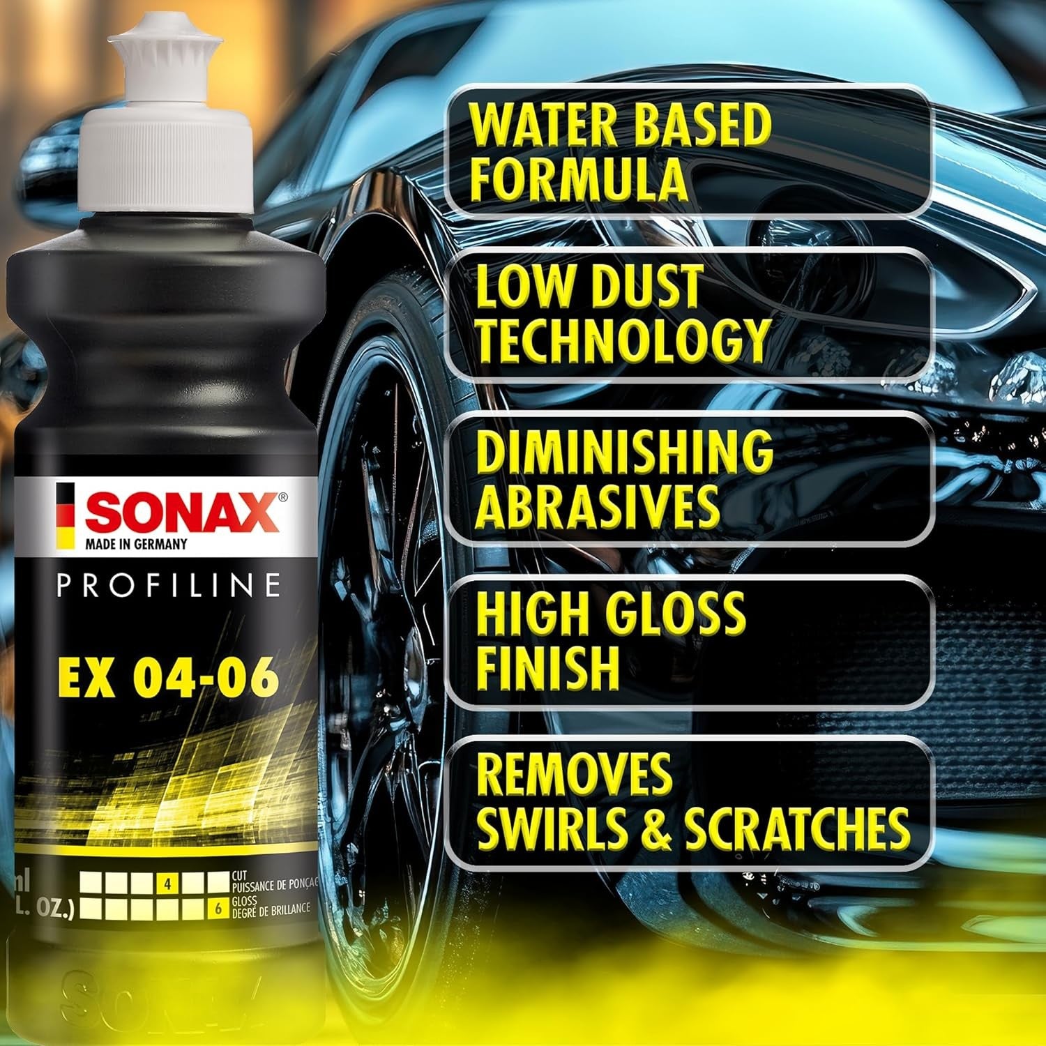 SONAX PROFILINE EX 04-06 (250ML) PULIMENTO PROFESIONAL ESPECIAL - Imagen 3 SONAX APEXCORSE