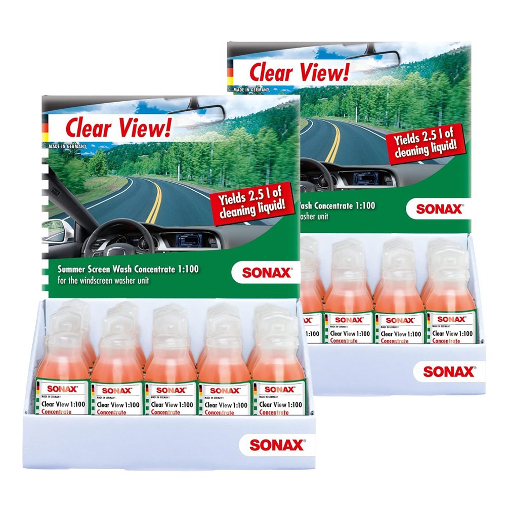 SONAX PACK X2 VISIÓN CLARA 1:100 CONCENTRADO COUNTERDISPLAY - SONAX original APEXCORSE