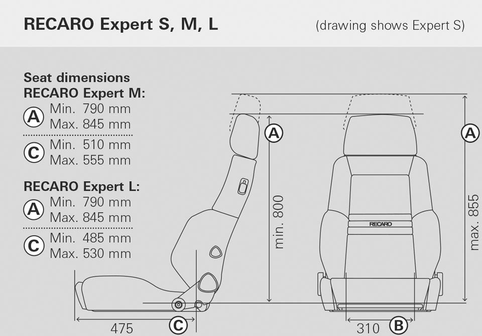 Asiento RECARO Expert Expert L (Lt/X) Artista Negro/Piel Artificial Negro Piloto&Copiloto - Imagen 2 RECARO APEXCORSE