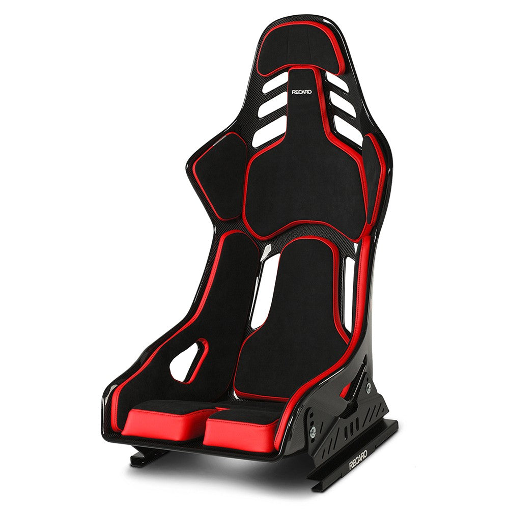 Asiento RECARO Podium Gf Alcantara Negro/Cuero Rojo Talla L Copiloto - Imagen 2 RECARO APEXCORSE