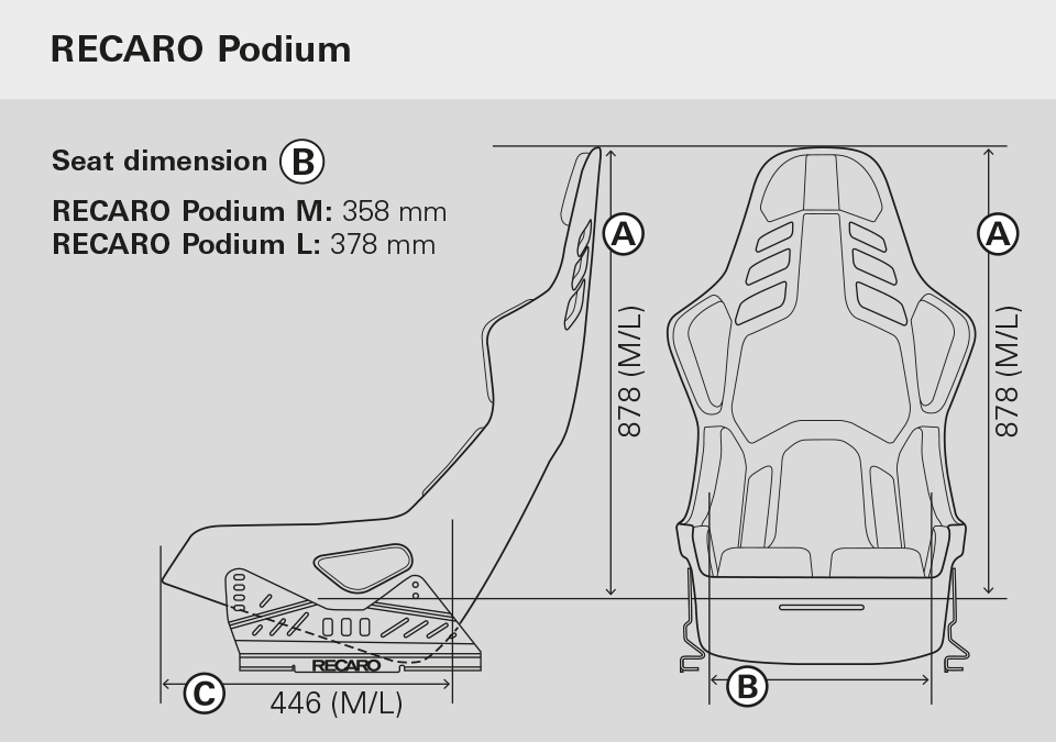 Asiento RECARO Podium Negro ABE + FIA L Piloto - Imagen 9 RECARO APEXCORSE