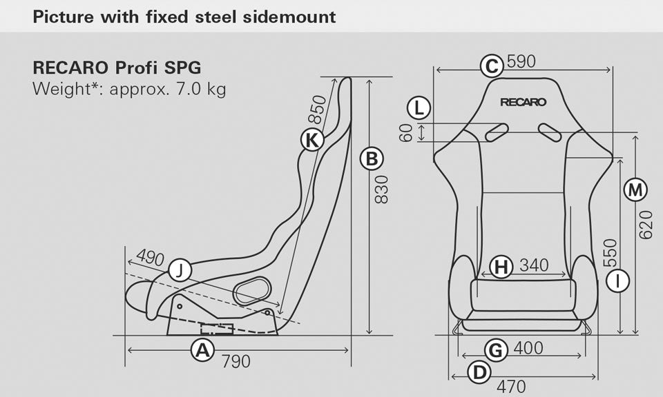 Sparco Asiento Recaro (FIA) Profi Spg - Velour Negro Piloto&Copiloto - Sparco | APEXCORSE imagen 2