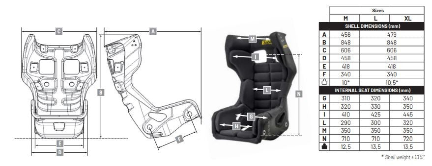 Sparco Asiento Sabelt GT-X Gt3 Carbono Fia8862-2009 Solo Circuito Talla L - Sparco | APEXCORSE imagen 3