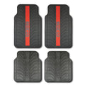 ALFOMBRA FRANJA ROJA PVC/LATEX 4 PIEZAS CS4