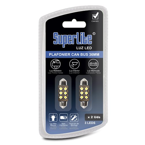 BOMBILLA PLAFONIER 3 LED 36MM SMD CAN – BUS BLANCA