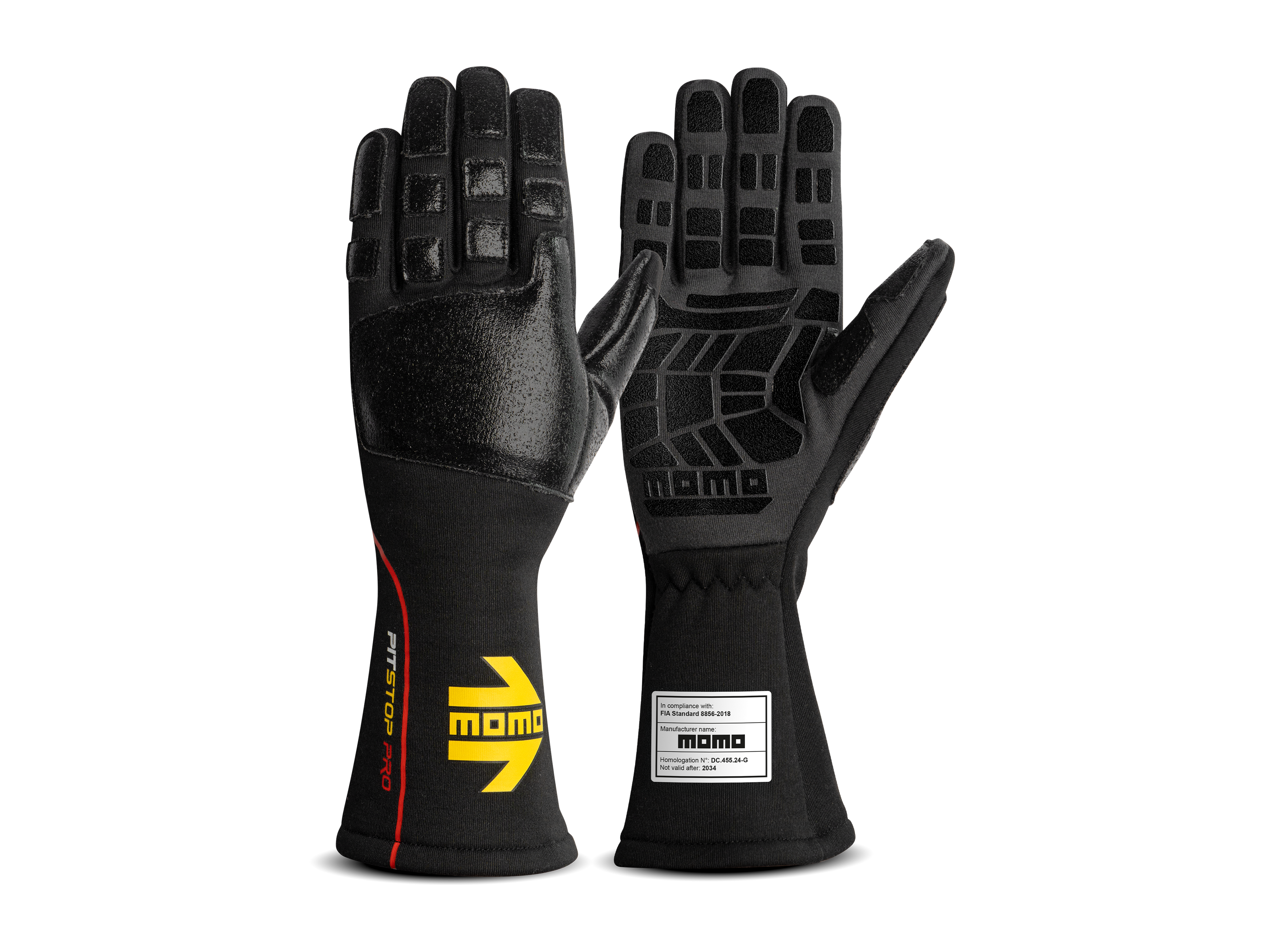 MOMO GUANTES MECH. PIT STOP PRO NEGRO FIA XL/12 - MOMO original | APEXCORSE