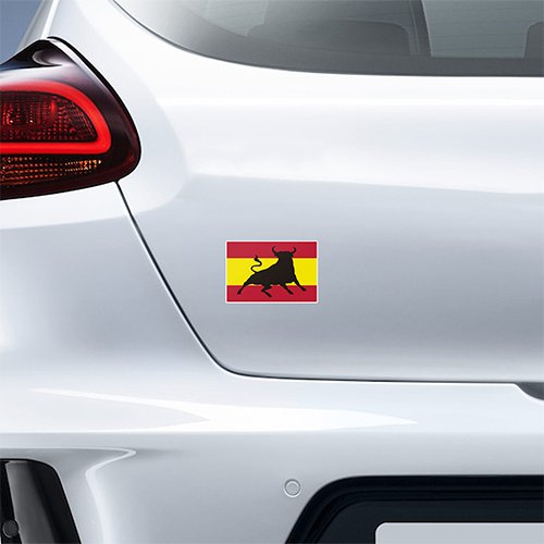 PEGATINA TORO BANDERA ESPAÑA 1 UD CS10