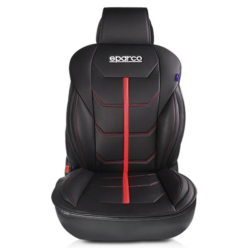 RESPALDO SPC FERRARA NE/ROJO PVC SPARCO CS 6