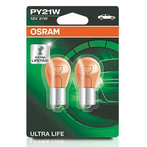 OSRAM ULTRA LIFE PY21W BAU15S 12V 21W