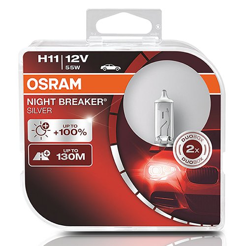 NIGHT BREAKER® SILVER H11 DUO BOX