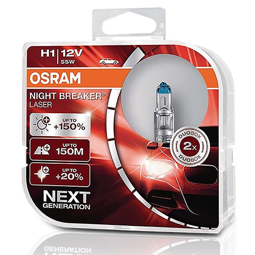 H1 2 NIGHT B LASER 55W12V+150% NEXT GENERATION