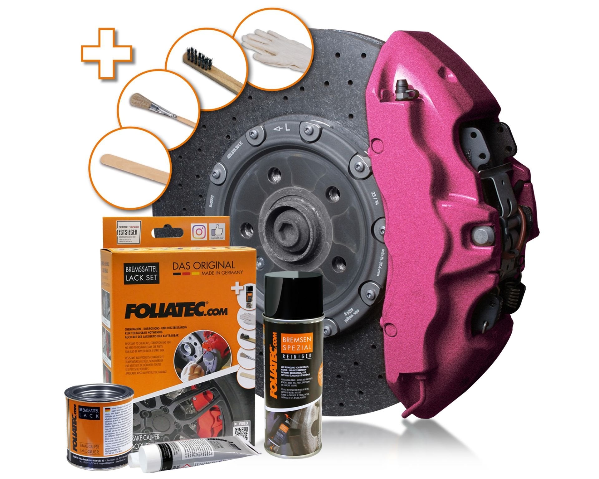 FOLIATEC Juego De Pintura Para Pinzas De Freno Rosa Metálico Brillante - FOLIATEC original APEXCORSE