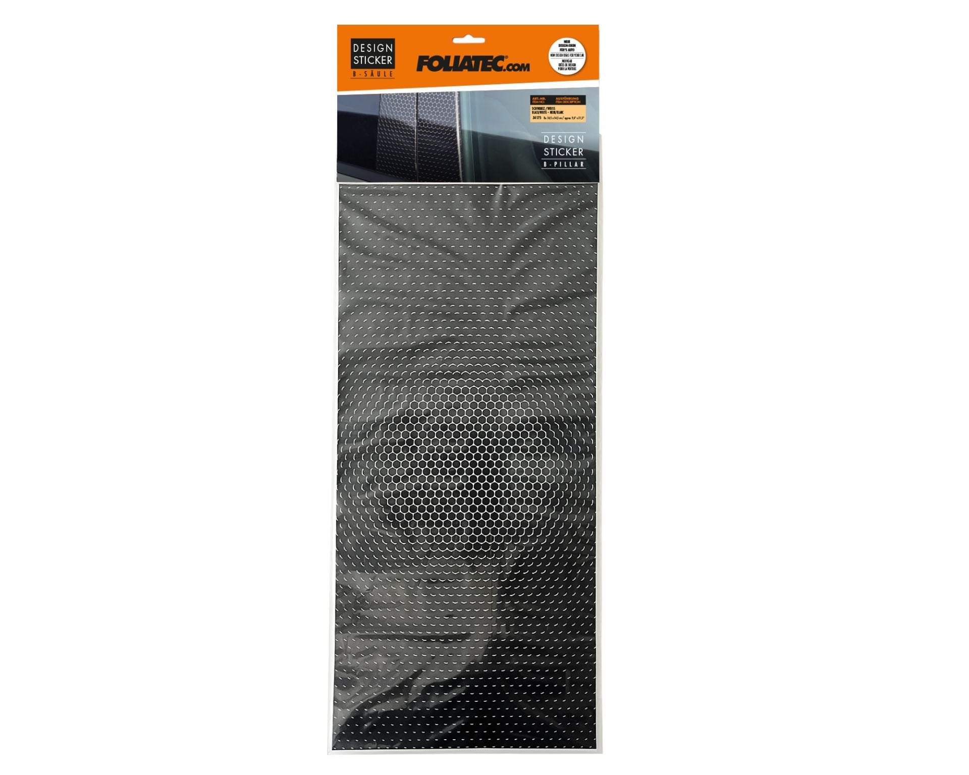 FOLIATEC Adhesivo De Diseéo Para Pilar B Negro/Blanco - Imagen 3 FOLIATEC APEXCORSE