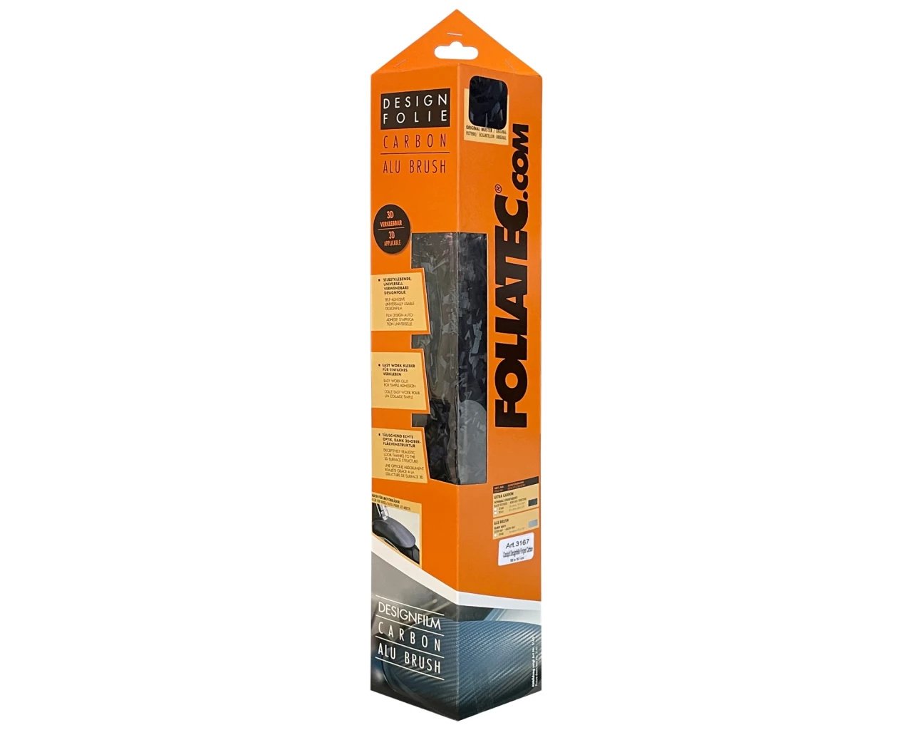 FOLIATEC Lámina Decorativa Para Salpicadero Carbono Forjado Estructura Negra 152 x 20 - FOLIATEC original APEXCORSE