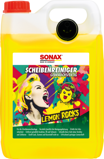 SONAX LIMPIADOR DE PARABRISAS LISTO PARA USO AROMA LEMON ROCKS - SONAX original APEXCORSE
