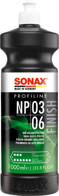 SONAX PULIMENTO ALTO BRILLO SIN SILICONA SIN HOLOGRAMAS PARA PINTURAS LEVE RAYADO - SONAX original APEXCORSE