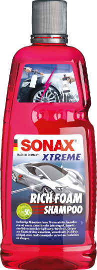 SONAX CHAMPÚ ESPUMOSO ELIMINA SUCIEDAD Y DEJA FRAGANCIA A BAYAS EN TODO VEHÍCULO - SONAX original APEXCORSE