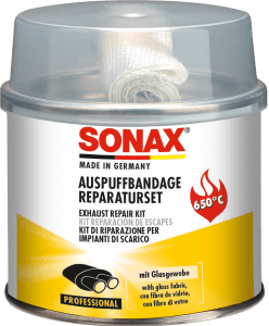 SONAX KIT SONAX PASTA REPARACION DE ESCAPES Y CINTA DE FIBRA DE VIDRIO ALTA TEMPERATURA - SONAX original APEXCORSE