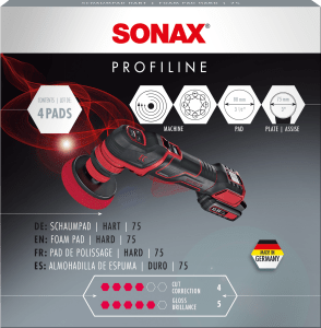 SONAX ESPONJA DURA ALTA DENSIDAD POROS ABIERTOS PARA PULIDO A MÁQUINA DE PINTURAS - SONAX original APEXCORSE