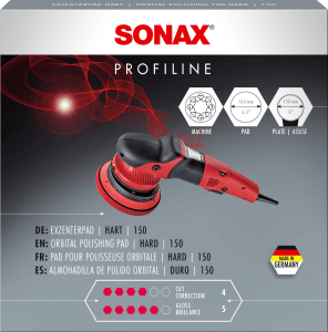 SONAX ESPONJA DURA ALTA DENSIDAD POROS ABIERTOS PARA PULIDO CON PULIDORAS EXCÚNTRICAS - SONAX original APEXCORSE