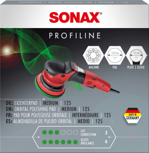 SONAX ESPONJA DUREZA MEDIA ALTA DENSIDAD POROS ABIERTOS PARA PULIDORAS EXCÚNTRICAS - SONAX original APEXCORSE