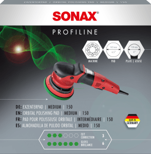 SONAX ESPONJA DUREZA MEDIA ALTA DENSIDAD POROS ABIERTOS PARA PULIDO A MAQUINA - SONAX original APEXCORSE