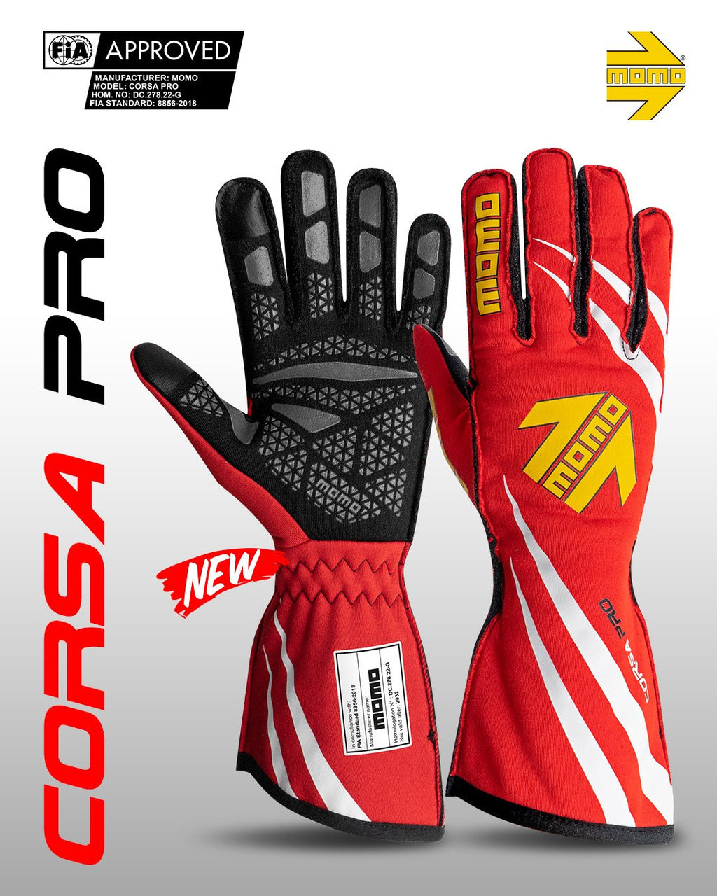 MOMO GUANTES CORSA PRO ROJO 11 - MOMO original | APEXCORSE