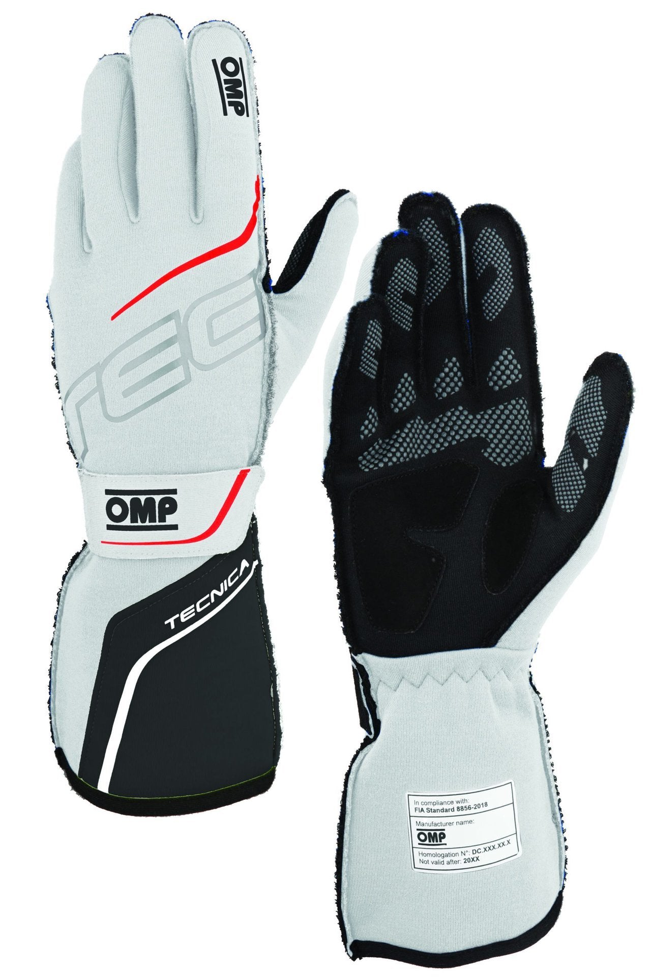 GUANTES OMP TECNICA FIA 8856-2018 BLANCO / ANTRACITA TALLA S - OMP original APEXCORSE imagen 1