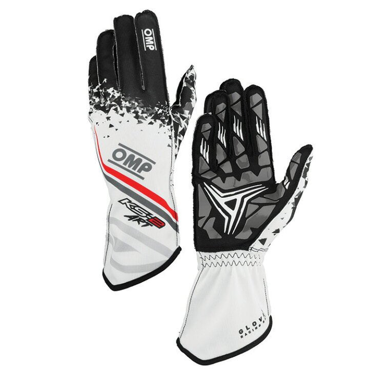 GUANTES OMP KARTING KS-2 ART MY2025 BLANCO / NEGRO / RED TALLA S - OMP original APEXCORSE imagen 1