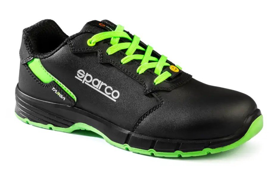 Zapato Seguridad Sparco Targa Arturo S3S Negro/Verde Talla 42 - Sparco original | APEXCORSE