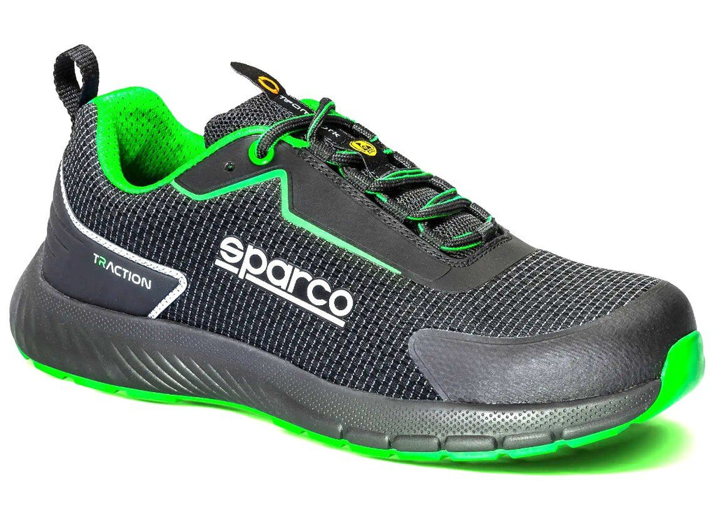 Zapato Seguridad Sparco Traction Sanyo Negro/Verde Talla 44 - Sparco | APEXCORSE imagen 3