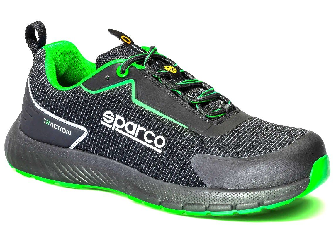 Zapato Seguridad Sparco Traction Sanyo Negro/Verde Talla 43 - Sparco | APEXCORSE imagen 3