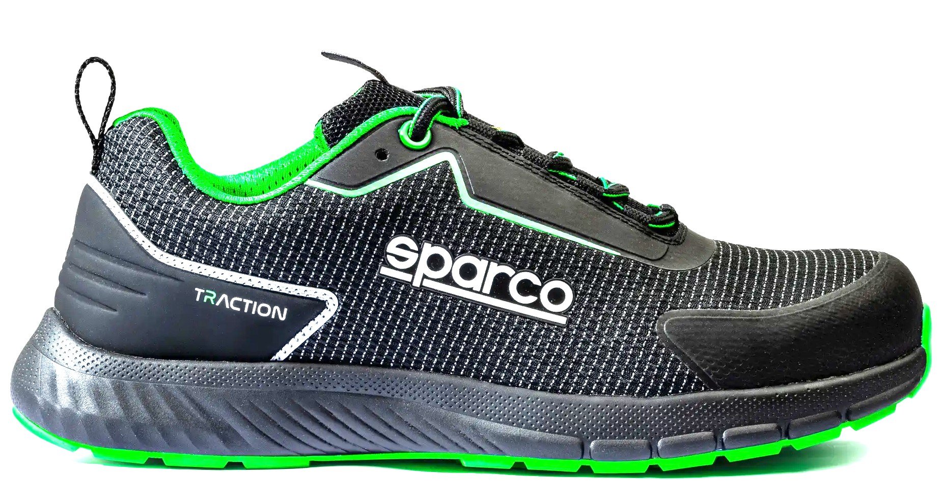 Zapato Seguridad Sparco Traction Sanyo Negro/Verde Talla 37 - Sparco | APEXCORSE imagen 4