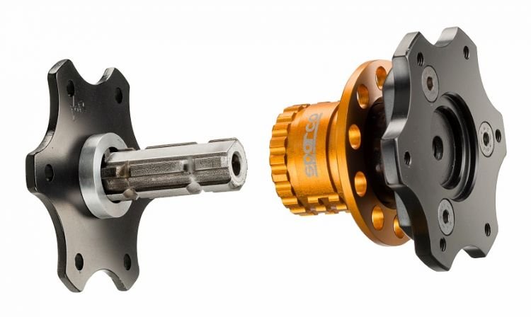 Sparco Extractor Quick Release Racing Negro/Amarillo - Sparco original | APEXCORSE
