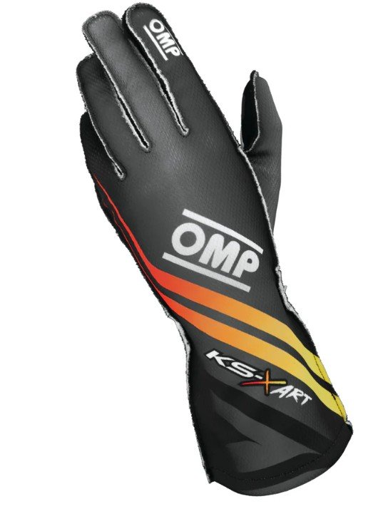 GUANTES OMP KARTING KS-X ART MY2025 FIA 8877-2022 NEGRO/AMARILLO/ROJO TALLA 5 (NIÑOS) - OMP original APEXCORSE imagen 2