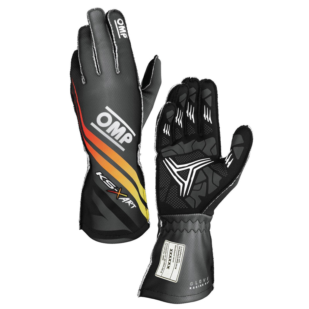 GUANTES OMP KARTING KS-X ART MY2025 FIA 8877-2022 NEGRO/AMARILLO/ROJO TALLA 5 (NIÑOS) - OMP original APEXCORSE imagen 3