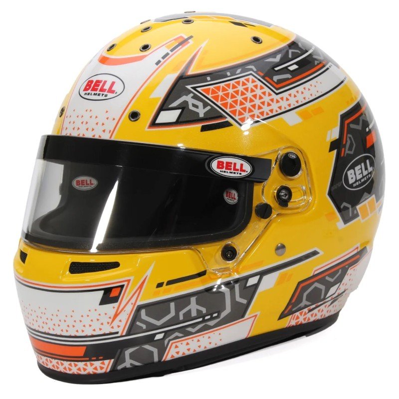Sparco Casco Bell Rs7-K Stamina Antracita/Amarillo Talla S (57 -58) Fia8878-2024/K2020 - Sparco | APEXCORSE imagen 2