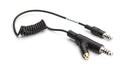 Sparco Adaptador Cableado Cruzado - Macho 4 Pines Std+Rca : Macho 4 Pines Std - L_15Cm - Cable Enrollado - Sparco original | APEXCORSE