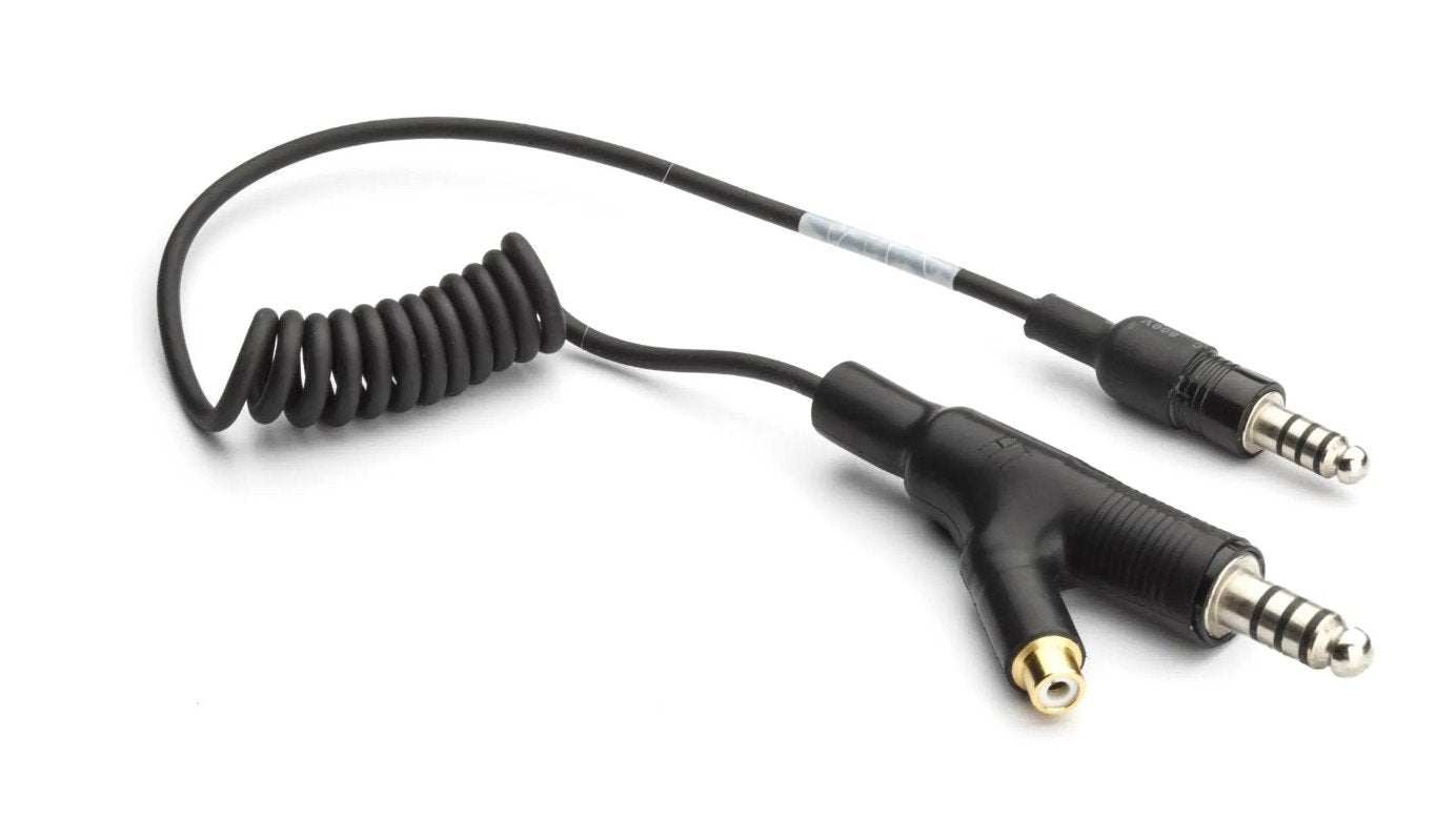 Sparco Adaptador Cableado Cruzado - Macho 4 Pines Std+Rca : Macho 4 Pines Std - L_15Cm - Cable Enrollado - Sparco original | APEXCORSE