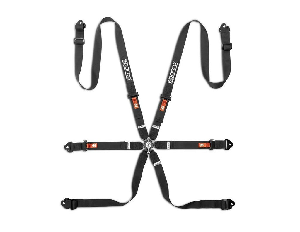 Arnes Sparco Competition H2 Pu 6 Puntos 2" Acero Negro - Sparco original | APEXCORSE