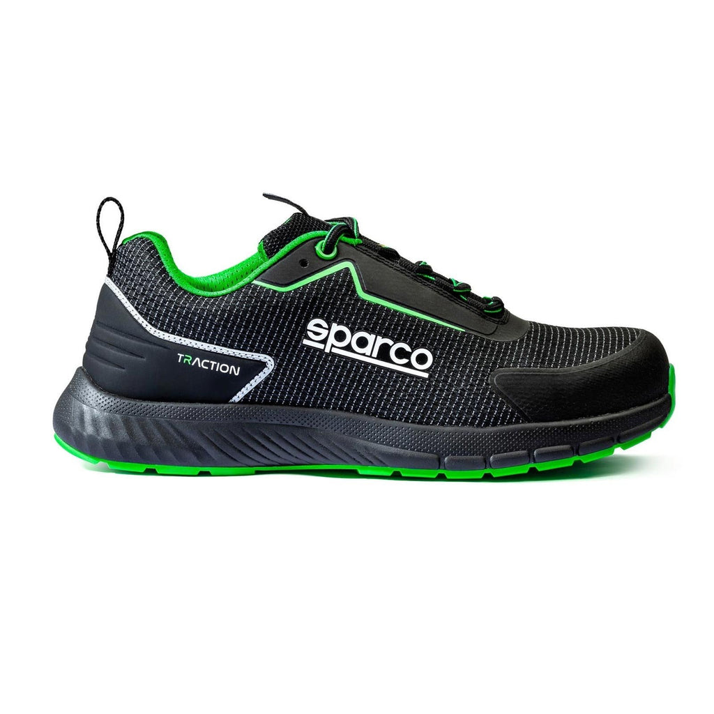 Sparco Zapato Seguridad Traction Naoki Negro/Verde Talla 47 - Sparco original | APEXCORSE