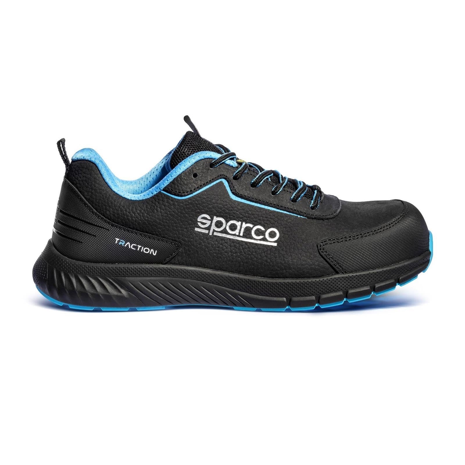 Sparco Zapato Seguridad Traction Takuma Negro/Celeste Talla 48 - Sparco original | APEXCORSE