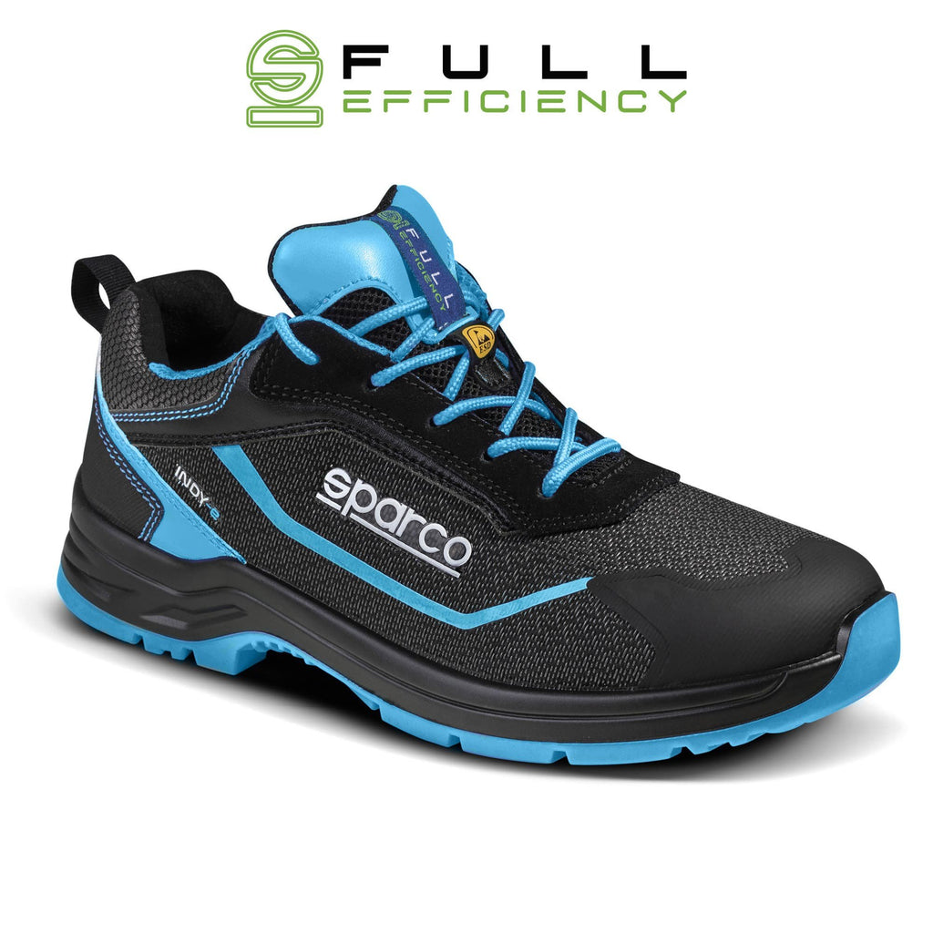 Zapato Seguridad Sparco Indy-E Negra/Celeste Talla 48 - Sparco original | APEXCORSE
