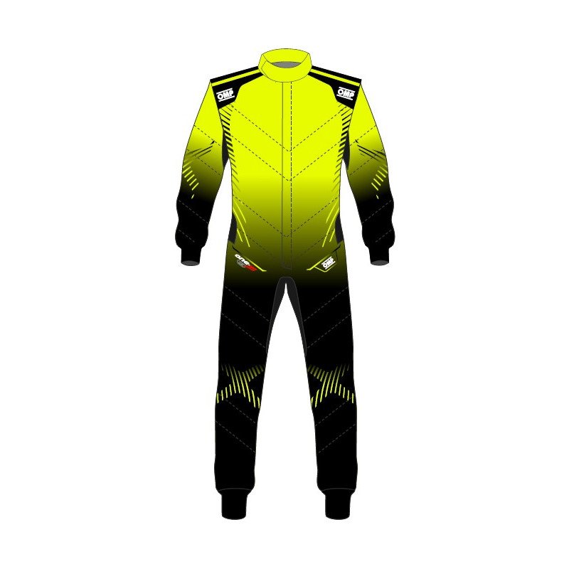 OMP TRAJE CARRERAS AIR ONE ART FIA 8856-2018 NEGRO/AMARILLO FLUOR TALLA 60 - OMP original APEXCORSE imagen 1