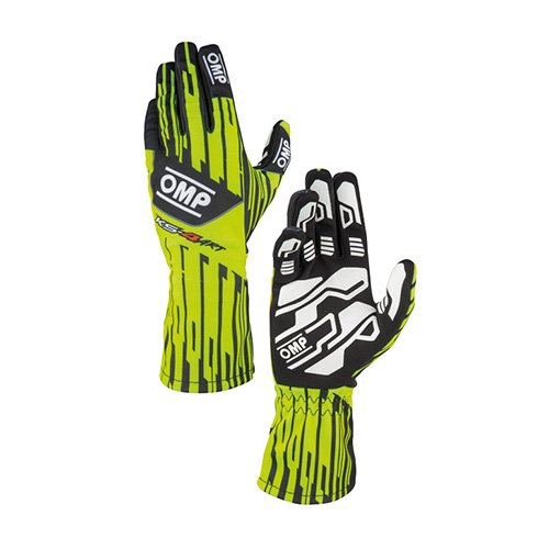 GUANTESOMP KARTING KS-4 ART FLUOR AMARILLO/NEGRO TALLA S - OMP original APEXCORSE imagen 1