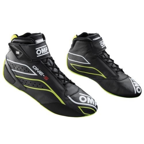 BOTINES OMP ONE-S FIA 8856-2018/SFI NEGRO/AMARILLO FLUOR TALLA 38 - OMP original APEXCORSE imagen 1