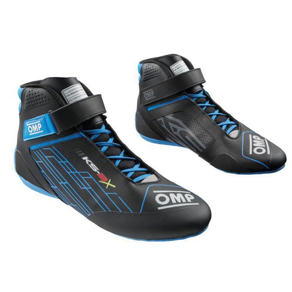 OMP KS-2X BOTINES KARTING FIA 8877-2022 NEGRO/CIAN TALLA 31 - OMP original APEXCORSE imagen 1