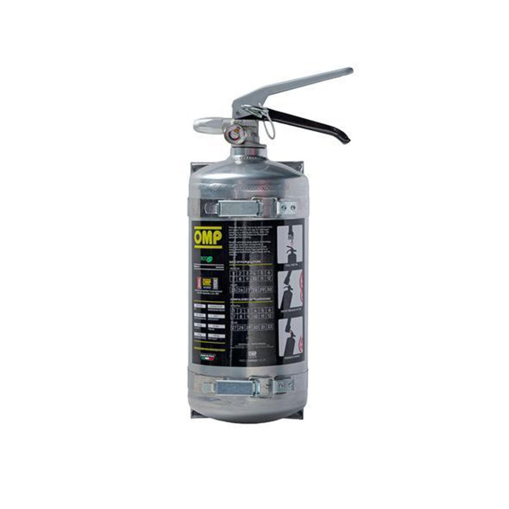 OMP EXTINTOR MANUAL DE ACERO ALUMINIO PLATA 2,4KG ECOLIFE PLUS - OMP original APEXCORSE imagen 2